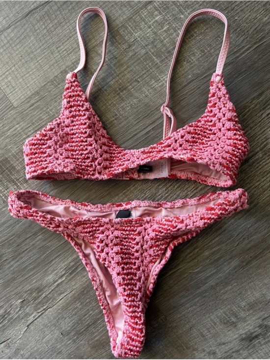 triangl swimwear Other - triangl swimwear Pink Crochet Bikini Set